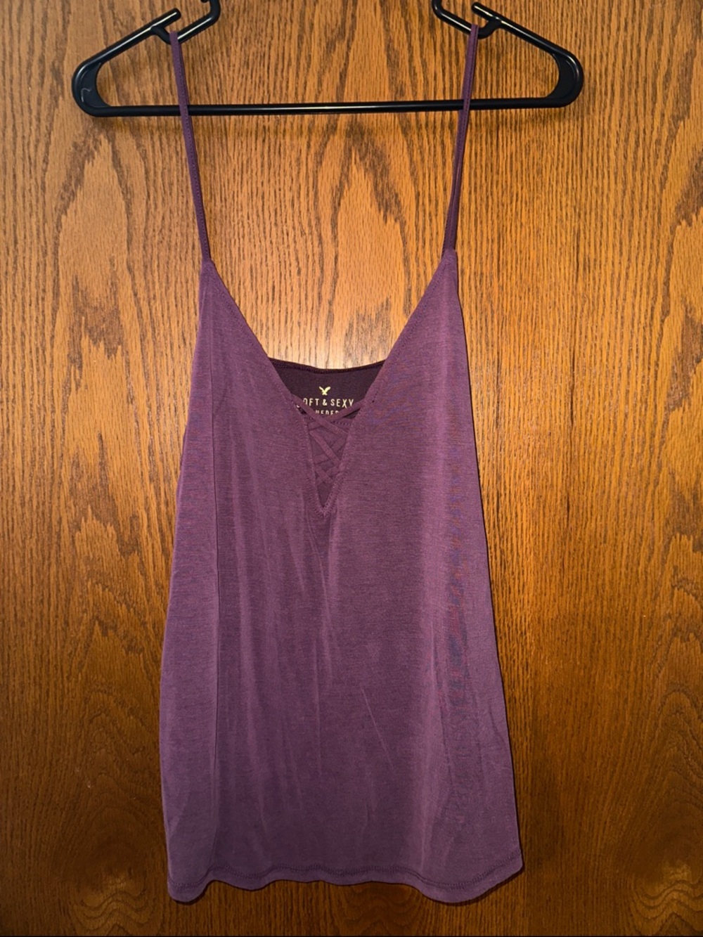American Eagle Outfitters Purple Spaghetti Strap Tank Top